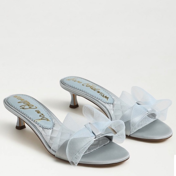 Sam Edelman Corrie Sandal - Blue Satin - Picture 1 of 5